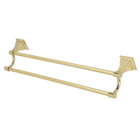 Kingston Brass BAH6123PB Monarch 24" Dual Towel Bar, Polished Brass BAH6123PB